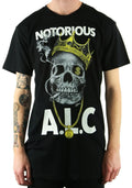 ALC APPAREL Notorious Skull Tattoo Art Street Wear Slim-Fit T-Shirt L NEW
