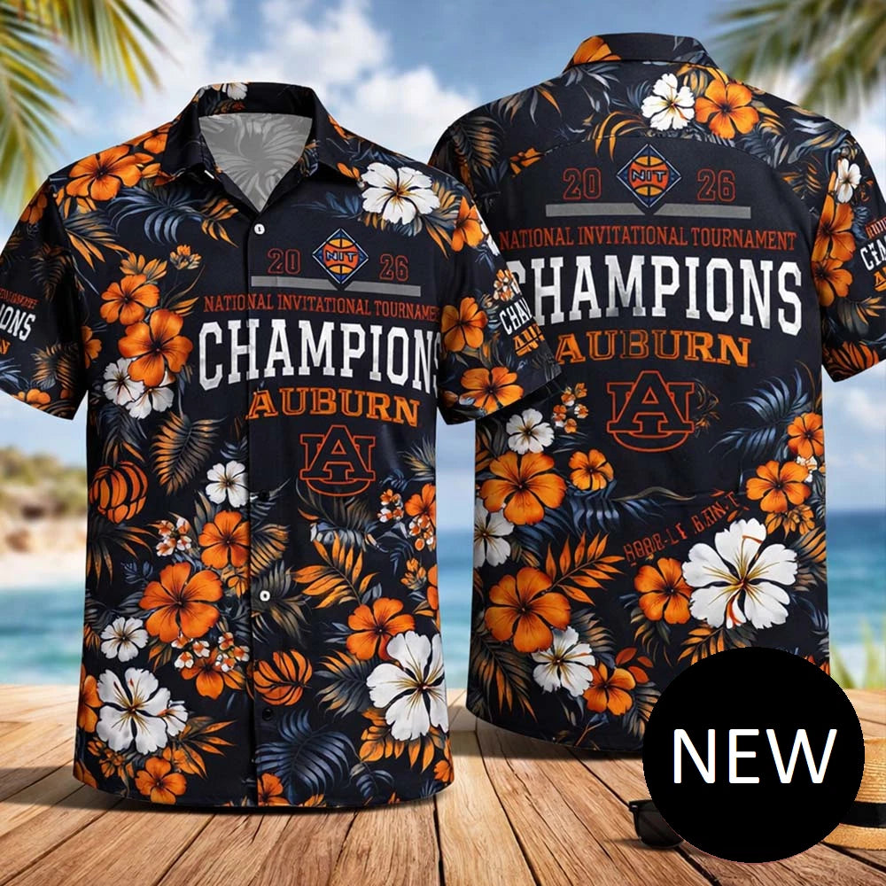 Men’s Basketball 2026 Champions Tropical Pattern Hawaiian Shirt TM