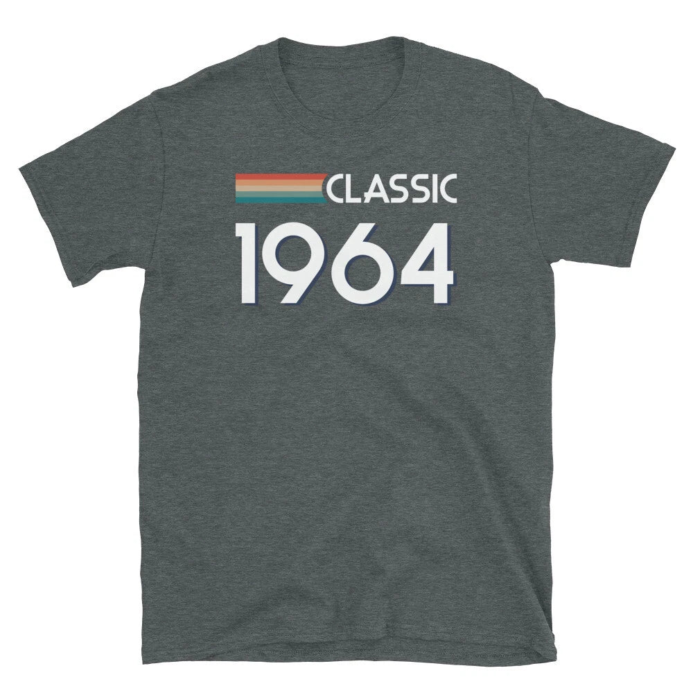 Classic Retro Inspired Graphic Birthday 1964 Vintage Short-Sleeve Unisex T-Shirt