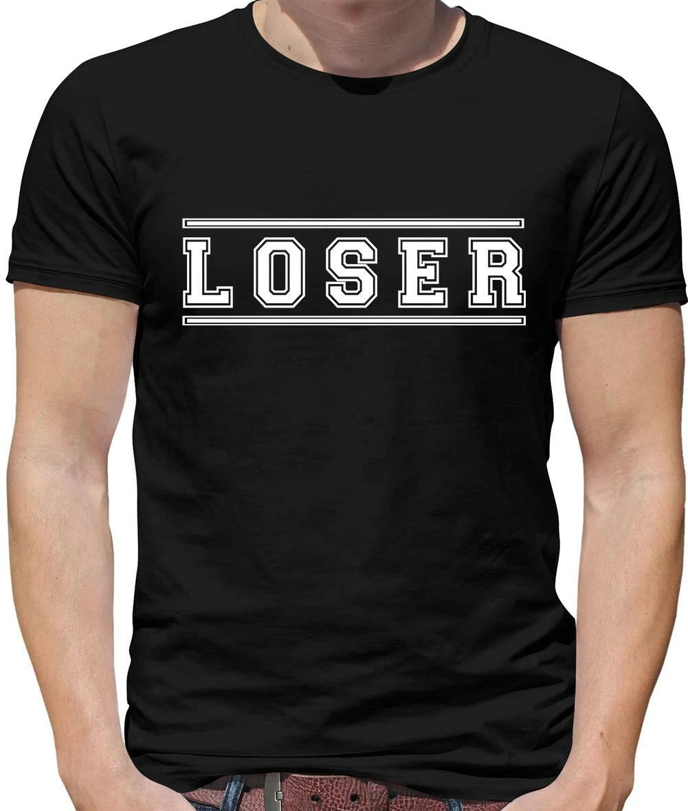 Loser College Font Mens T-Shirt - Sad - Funny - Mean - Banter - Meme - Nerd