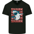 A Great White Shark Mens V-Neck Cotton T-Shirt
