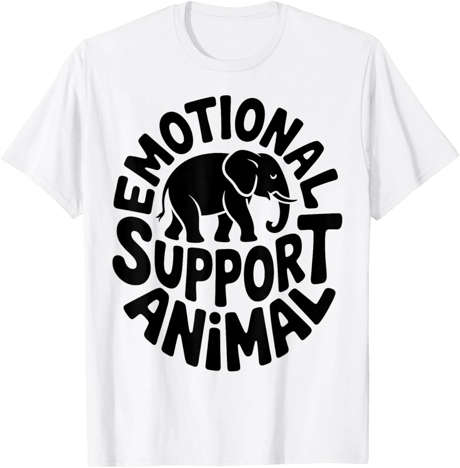 Elephant Lover Humor - Emotional Support Animal Gift Unisex T-Shirt