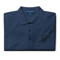 Zelensky embroidered trident Men's Premium Polo, Ukraine shirt