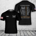 Custom Name US Army Combat Engineer 3D T-Shirt