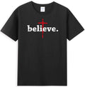 Believe In Cross Jesus Christ Christian Bible Faith God Men's T-Shirt