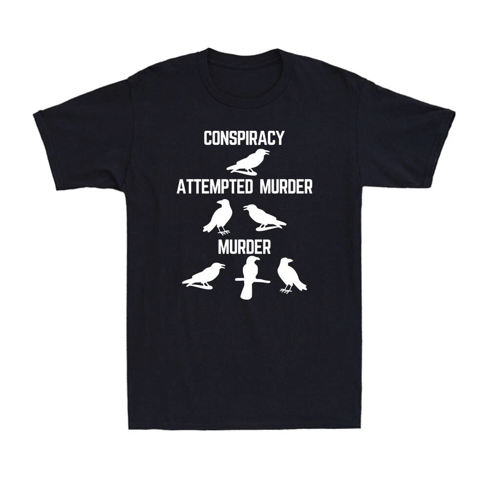 Conspiracy Attempted Murder Next Level Attempted Murder Crow Raven Men's T-Shirt