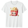 Happy Kawaii Popcorn Movie Snack T-Shirt Kawaii Food Cinema Birthday Gift