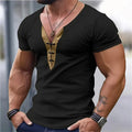 Men's Short Sleeve T-Shirt Classic Casual Slim V-neck Shirts