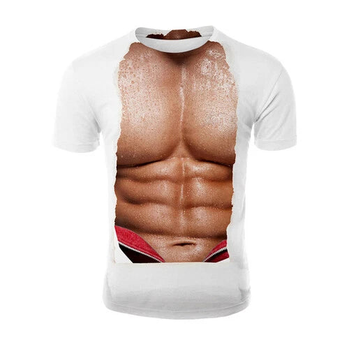 New Cool Mens Muscle Women Men Casual T-Shirt 3D Print Short Sleeve Tee Tops