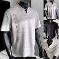 Loose Oversized Men's V-Neck T Shirt Short Sleeve Solid Color Casual Top
