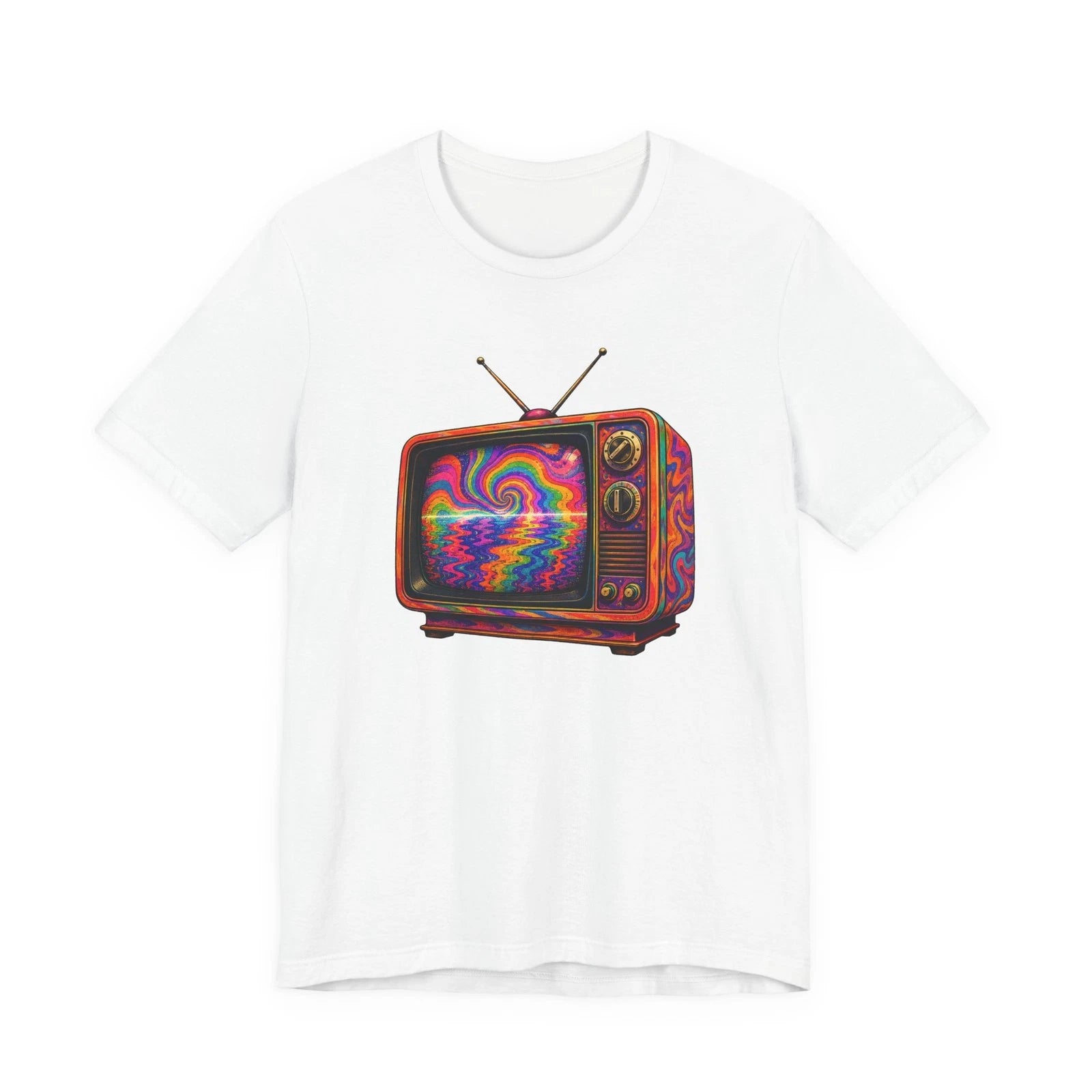 Retro Psychedelic TV Tee | Vintage Television Graphic