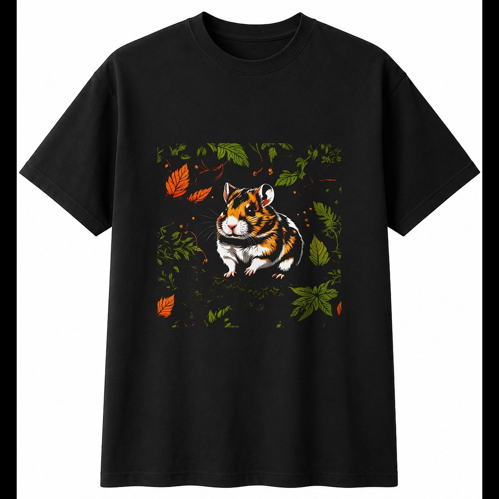 Botanical Roborovski Hamster in the Swamp Mens T-Shirt Cute Kawaii Adorable Tee