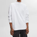 Mode Of One Mens Elevated Classic Long Sleeve Mockneck T Shirt White Size L NWT