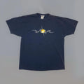 VTG Y2K 00s Urban Pipeline UP Tribal Logo T Shirt Adult XL Blue Faded Skater