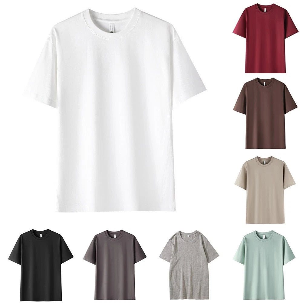 Loose Fit Men's Short Sleeve T-Shirt for Sports Fitness and Streetwear Use