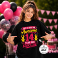 Personalised Awesome Birthday Girls T Shirt