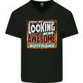 An Awesome Boyfriend Valentines Day Mens V-Neck Cotton T-Shirt