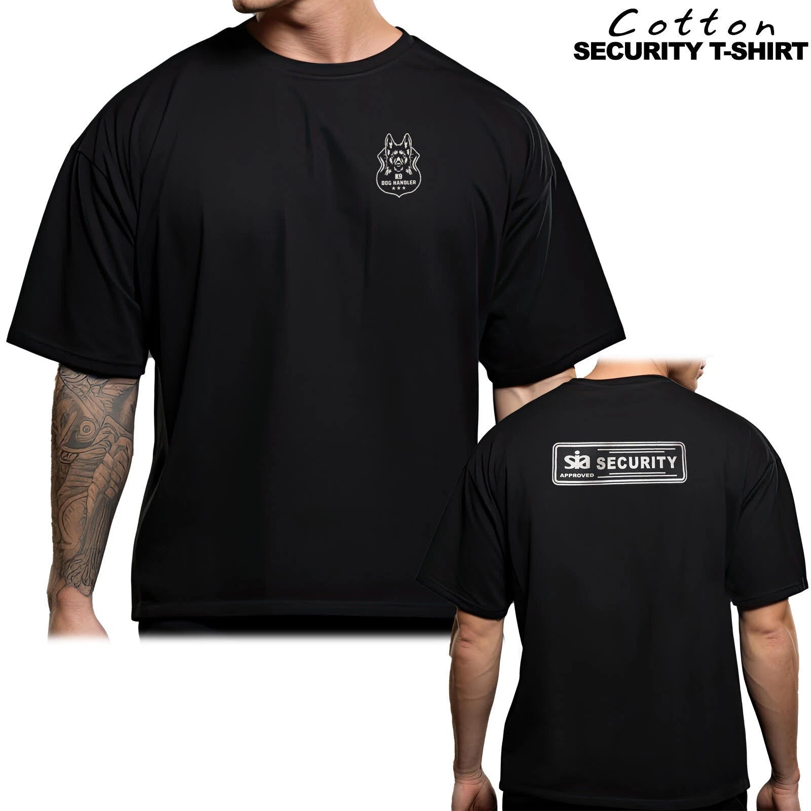 Mens Dog Handler Top T-Shirt Dog Trainer Security Guard Sweatshirt Shirt S-2XL