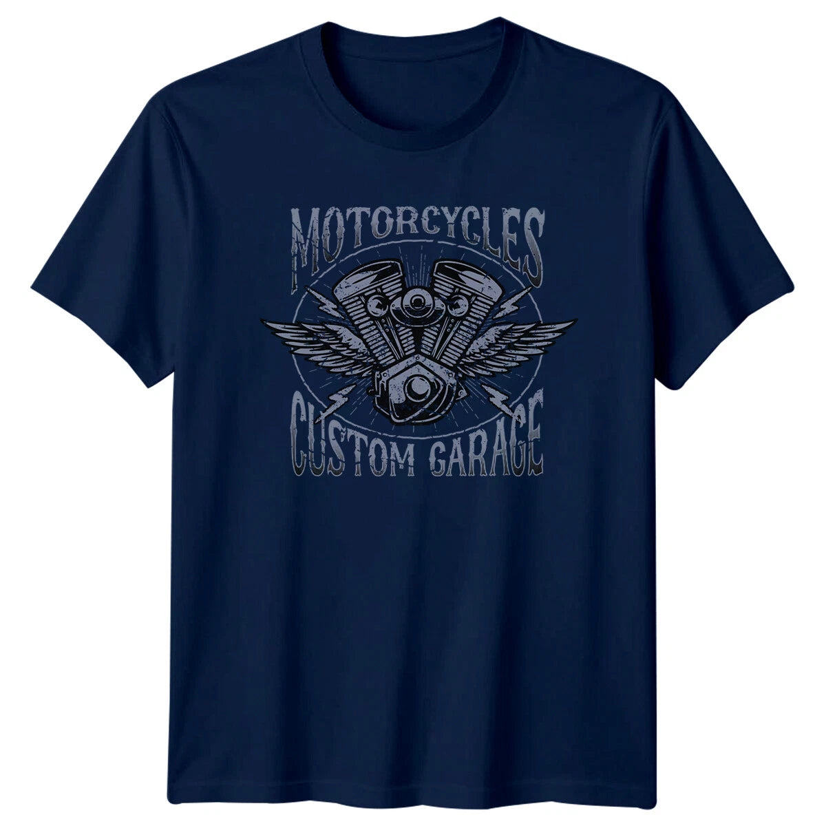 Motorcycles Custom Garage Motorcycle Mens T-Shirt Womens Tee Graphic Top
