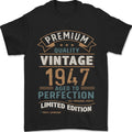 Premium Vintage 79th Birthday 1947 Mens T-Shirt 100% Cotton