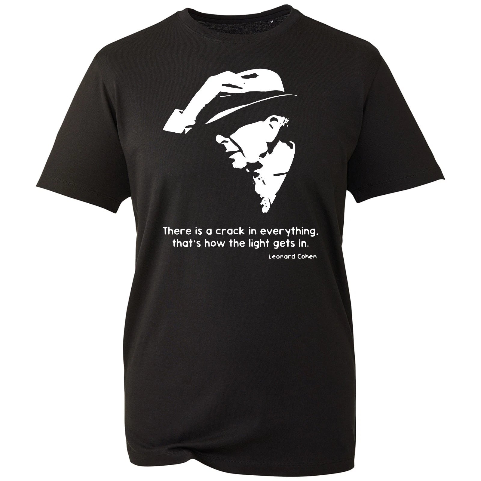 Leonard Cohen There Is A Crack In Everything Song Anthem Inspired Gift T-shirt