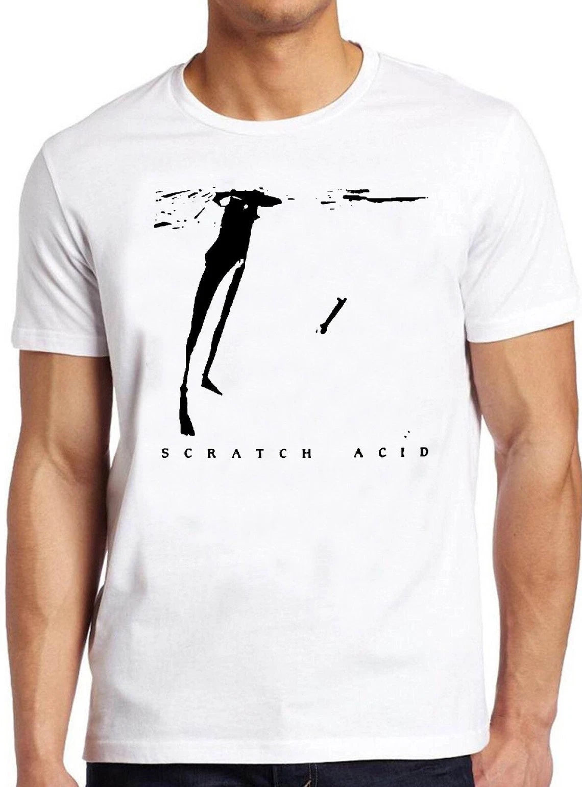 Scratch Acid T Shirt, Rock Punk Noise Music Retro Cool Top Tee, Unisex