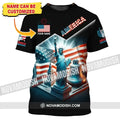 Custom Name America 3D T-Shirt, America Shirt, America Love Gift BS1796