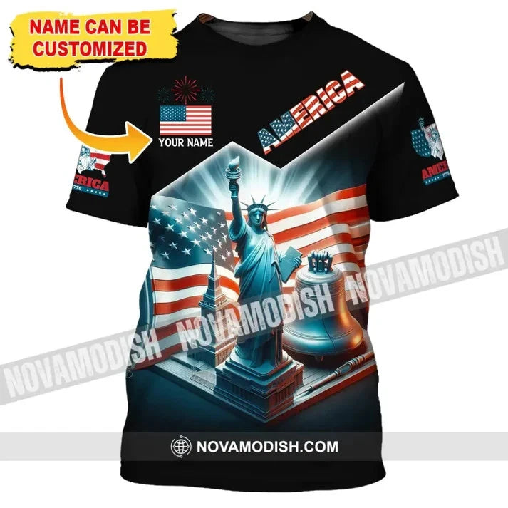 Custom Name America 3D T-Shirt, America Shirt, America Love Gift BS1796