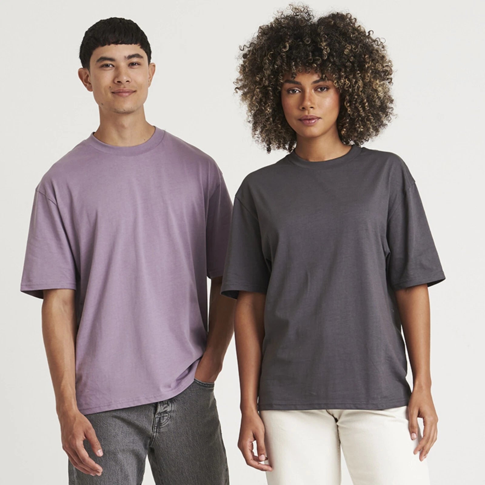 AWDis Unisex Oversize 100 T Shirt Crew Neck Ringspun Cotton Oversized Fit T Top