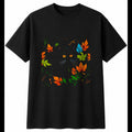 Kitten in Nature Cat Cute Mens T-Shirt Black 100% Cotton Present Kawaii