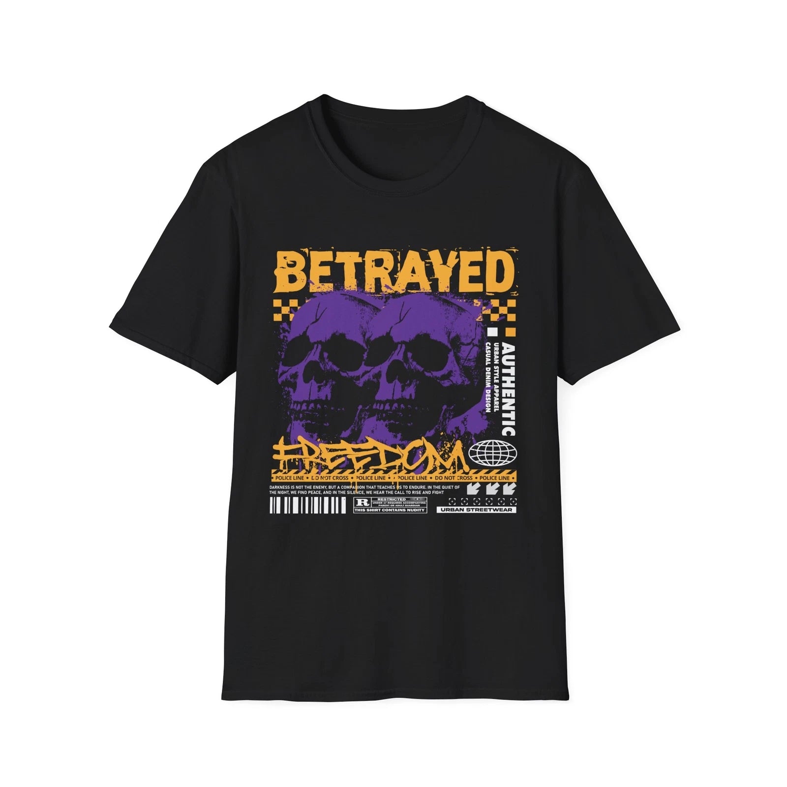 Streetwear Skulls Unisex Softstyle T-Shirt Alternative Fashion, Streetwear