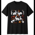 Flemish Giant Rabbit in Autumn Mens T-Shirt Cute Black 100% Cotton Adorable