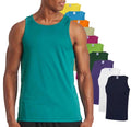 Mens Plain Polyester Breathable Wicking Athletic Sports Tank Top Vest Singlet
