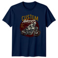 Custom Motorcycle Forever Two Wheels Vehicle Mens T-Shirt Womens Tee Graphic Top