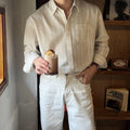 Striped Long-sleeved Shirt Men Spring/summer Casual Casual Business Top Workwear