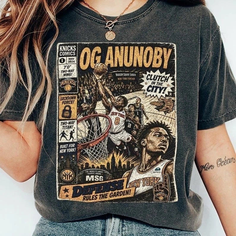 OG Anunoby Retro Comic Basketball Style  Shirt
