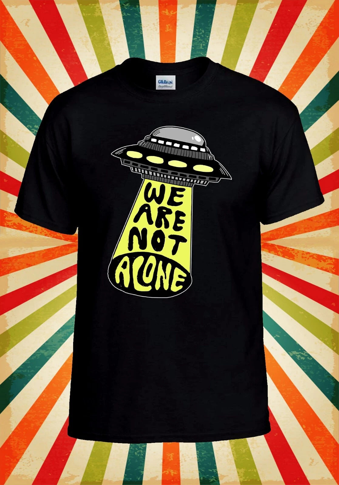 UFO We Are Not Alone Alien Space Cool Men Women Unisex Baseball T Shirt Top 2927