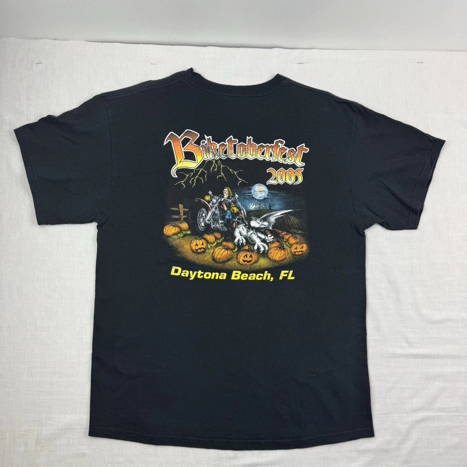 Vintage Biketoberfest 2005 T Shirt Adult Large Biker Motorcycle Punk Y2K Grunge