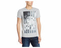 Men's Liberty Flag Graphic T-shirt Americana Collection Liberty Flag Gray Large