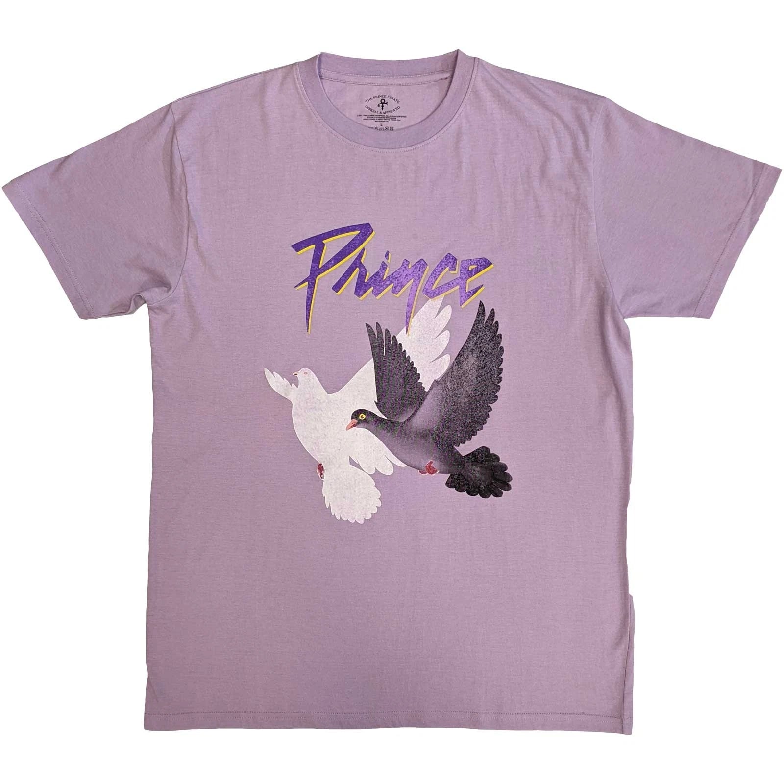 Prince Unisex T-Shirt Doves Distressed Purple (S)