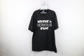 Vintage 90s Streetwear Mens XL Distressed Music Is Serious Fun T-Shirt Black