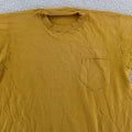 Vintage 70s Towncraft Penn Set Blank Pocket T-Shirt Mens Small Mustard Yellow
