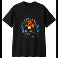 Graphic Syrian Hamster Shattered Cute Mens T-Shirt Black 100% Cotton Kawaii