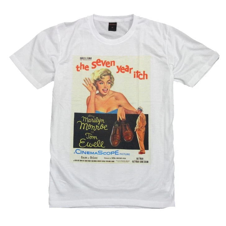 Movie T shirt Marilyn Monroe Sexy Girl 7 Year Itch Retro Vintage Style Street Fu
