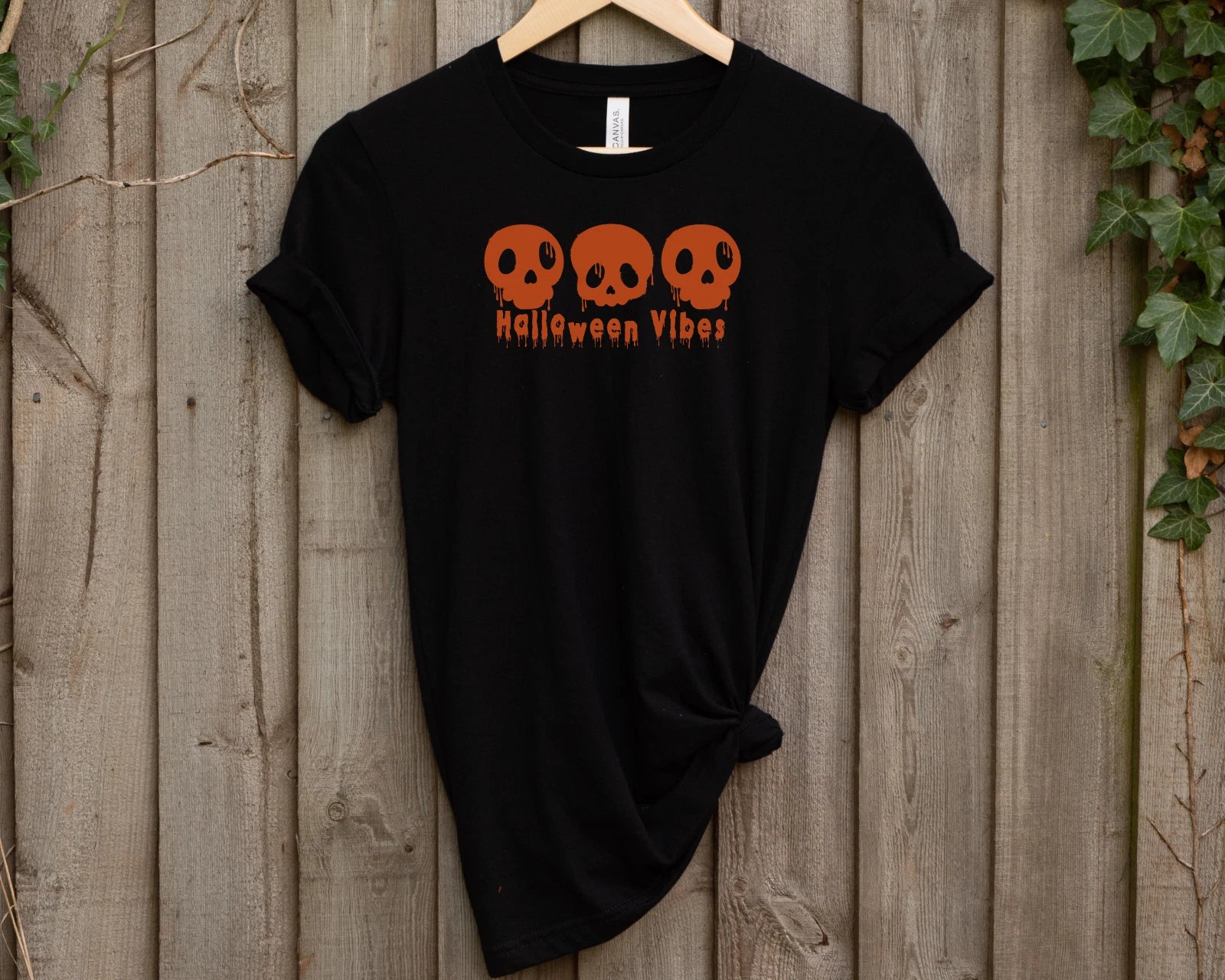 Halloween Vibes Tshirt Halloween Shirt Skull T-shirt Fall Tshirt Cool Shirt
