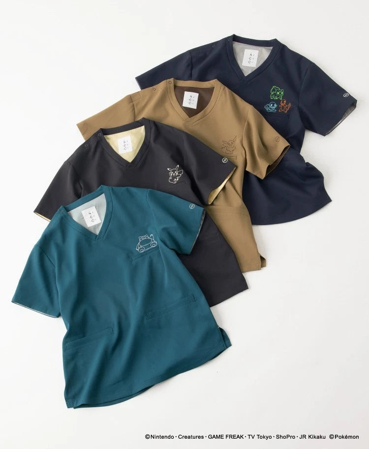 Classico x Pocket Monster Medical Wear  Scrub Top 6 Colors Size XXS~XL T-Shirt