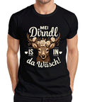 Mei dirndl is in da laundry Oktoberfest Oktoberfest costume deer Bavarian men's T-shirt