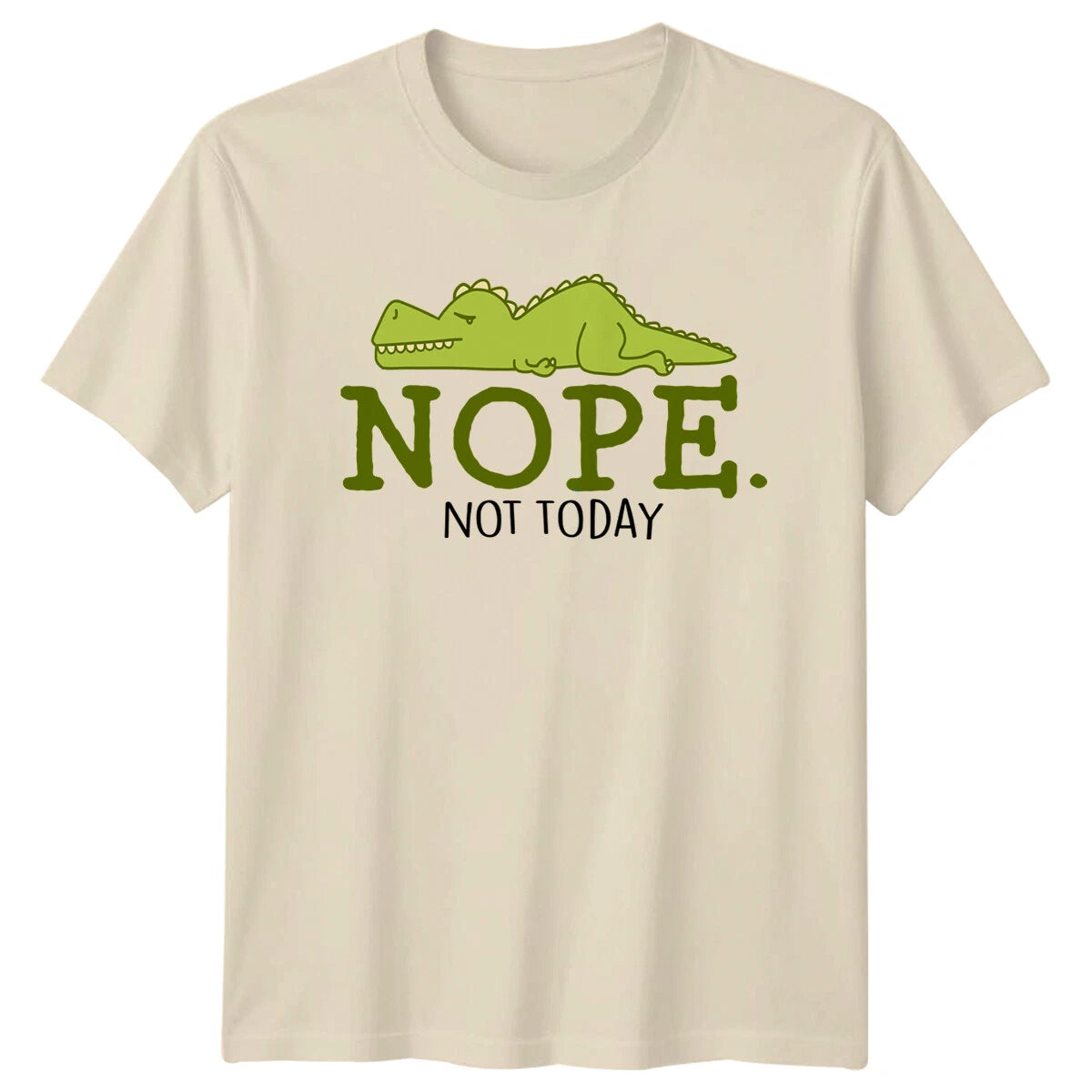 Nope Not Today T-Shirt Funny Dinosaur Sarcastic Tee Lazy Introvert