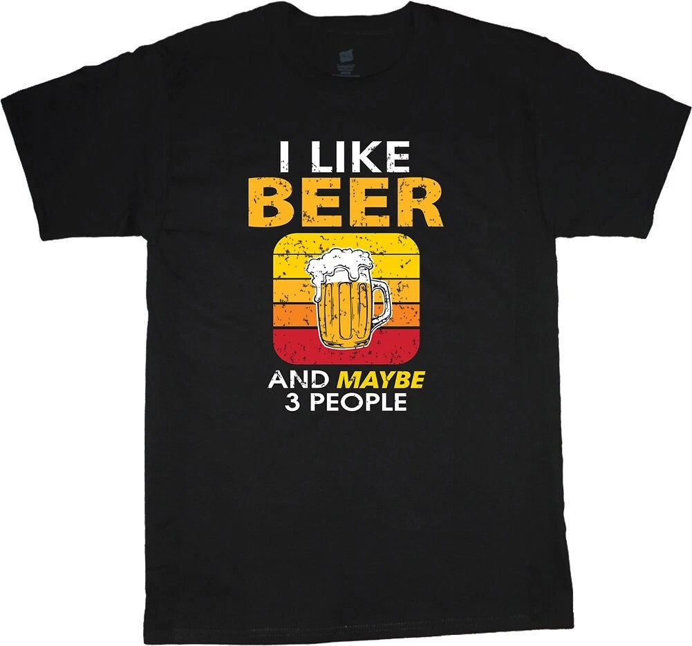 Funny Beer T-shirt Drinking Drunk Anti-Social Funniest Saying Shirts Men