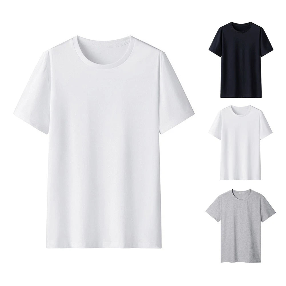 Men Casual T-Shirt Loose Fit Men Tee Short Sleeves Style For Daily Casual Wear